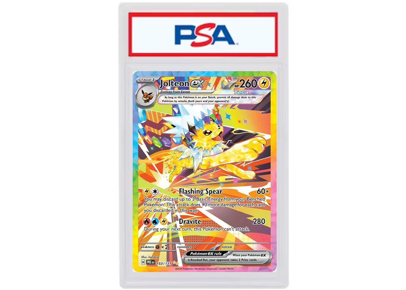 Jolteon ex 2025 Pokémon Scarlet & Violet Special Illustration Rare #153/131 (PSA or BGS Graded)