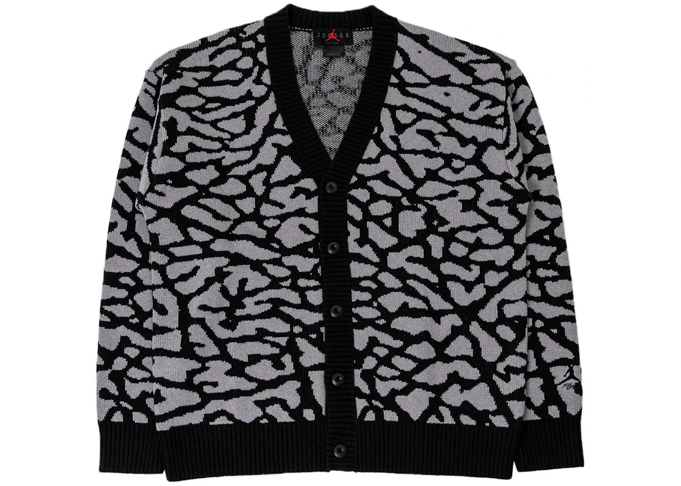Jordan Fight Heritage Knit Cardigan (Asia Sizing) Black Cement Grey