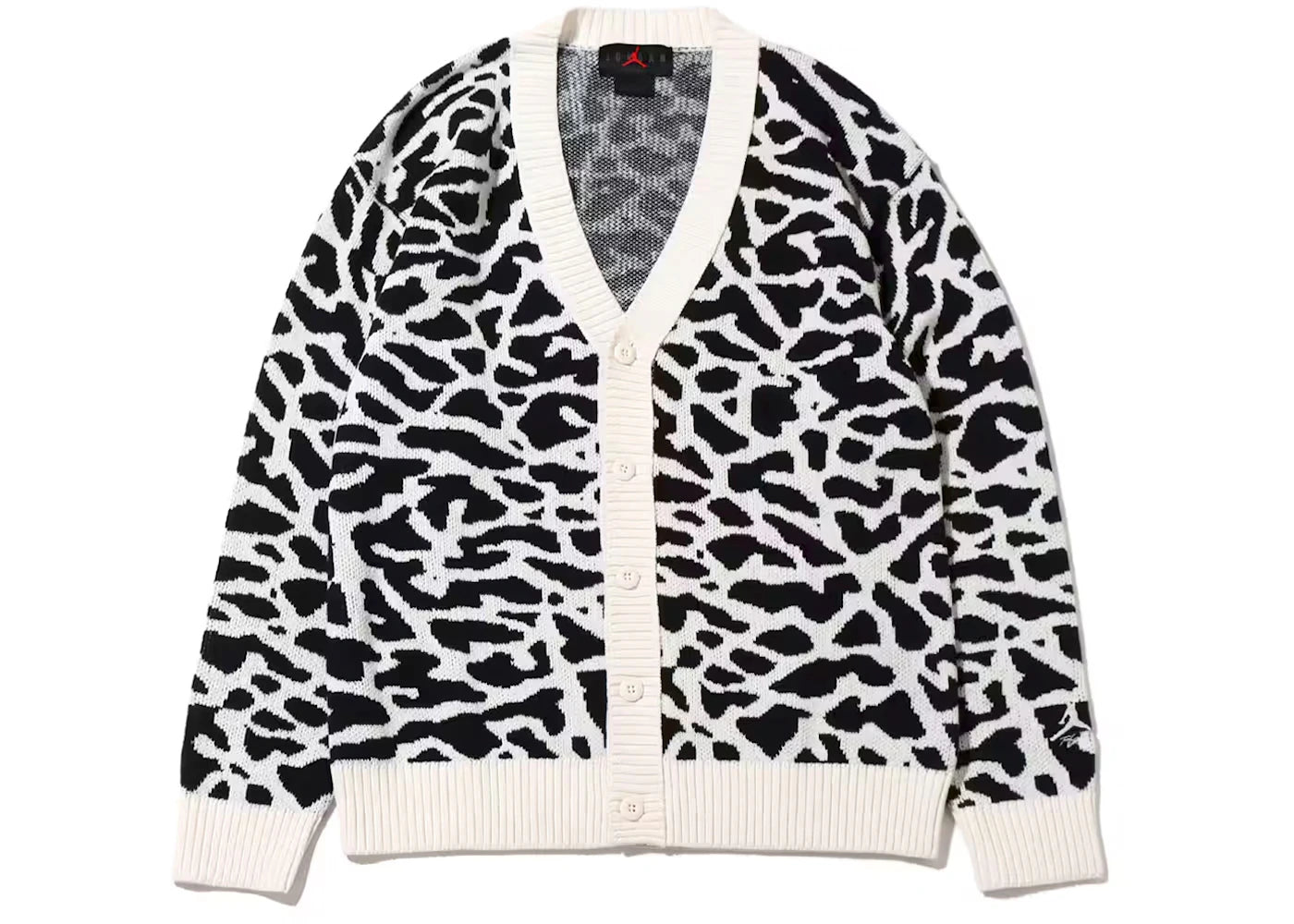 Jordan Fight Heritage Knit Cardigan (Asia Sizing) White Cement Grey