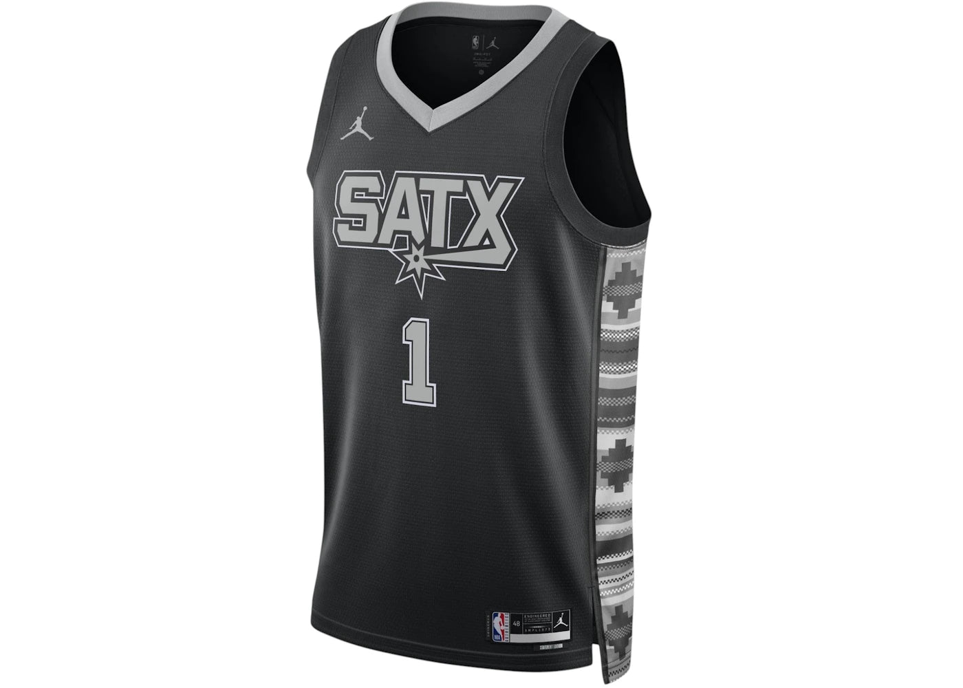 Jordan Victor Wembanyama Spurs 22/23 Dri-Fit Jersey Black
