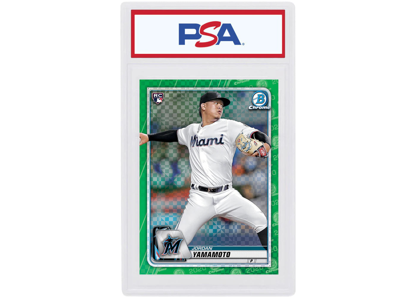 Jordan Yamamoto 2020 Bowman Chrome X Rookie Green X-Fractor /31 #24 (PSA or BGS Graded)