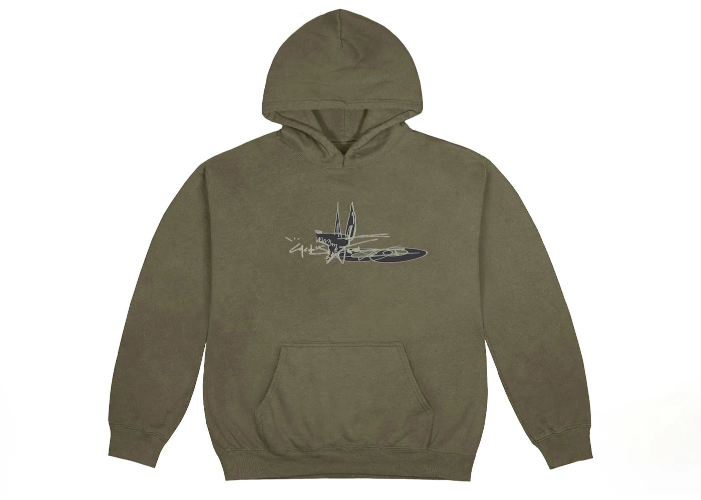 Jordan x Travis Scott Cactus Jack Scribble Hoodie Olive