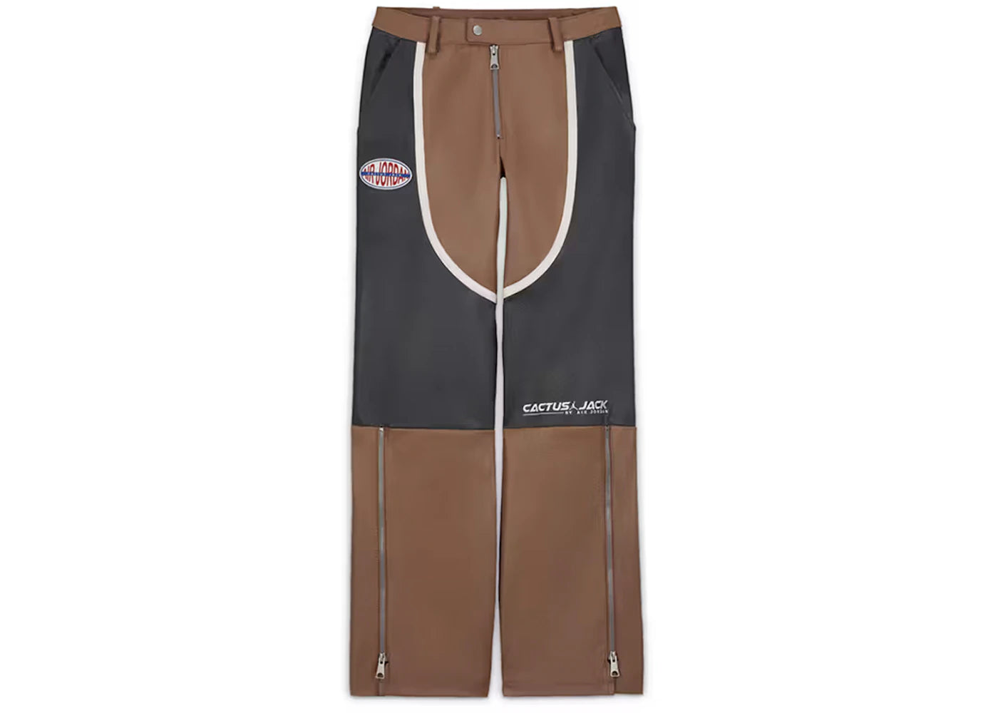 Jordan x Travis Scott Cactus Jack Women's Leather Pants (Asia Sizing) Archaeo Brown