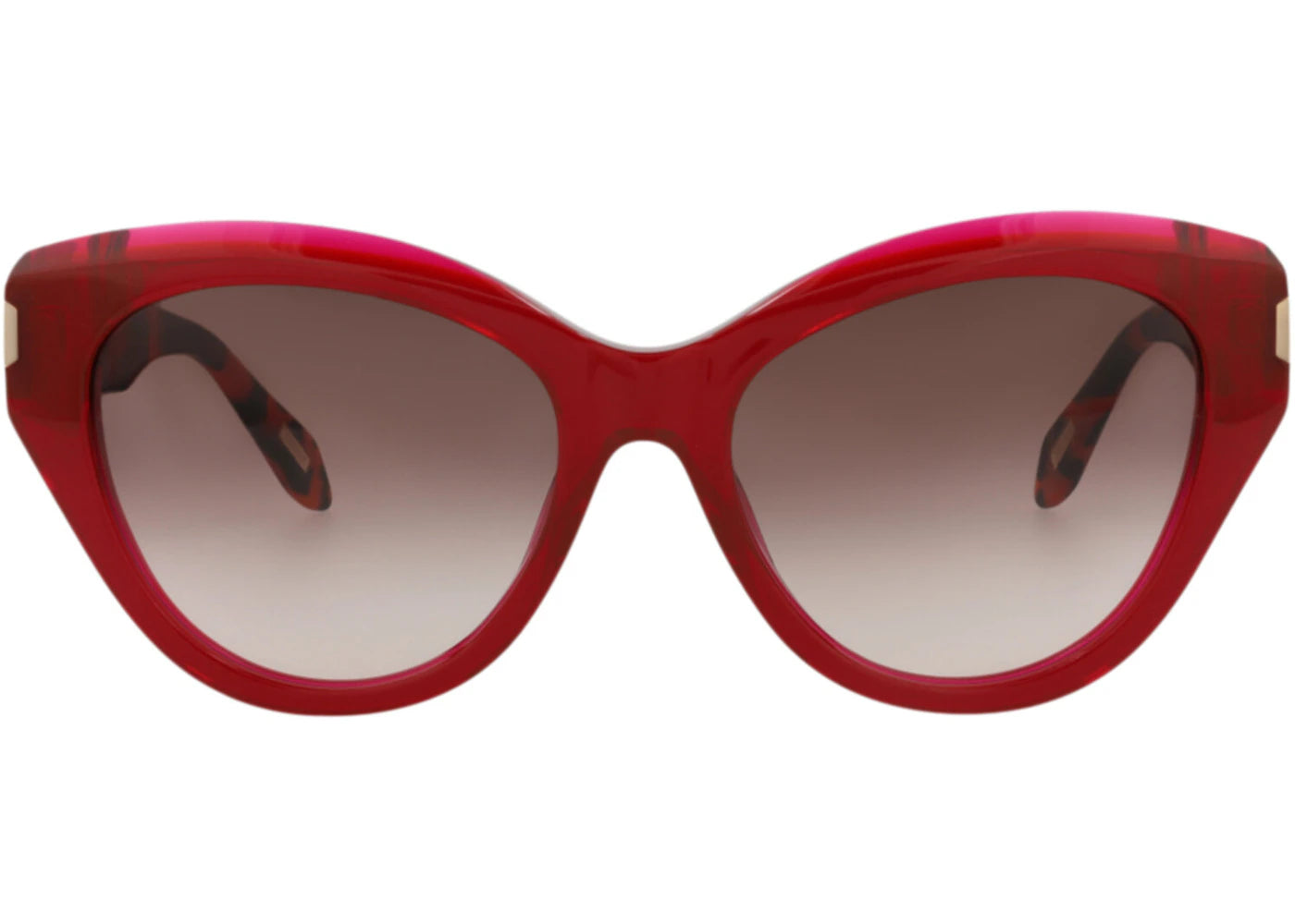 Just Cavalli Cat Eye-Frame Acetate Sunglasses Red Havana Brown (SJC033-55-09RV)