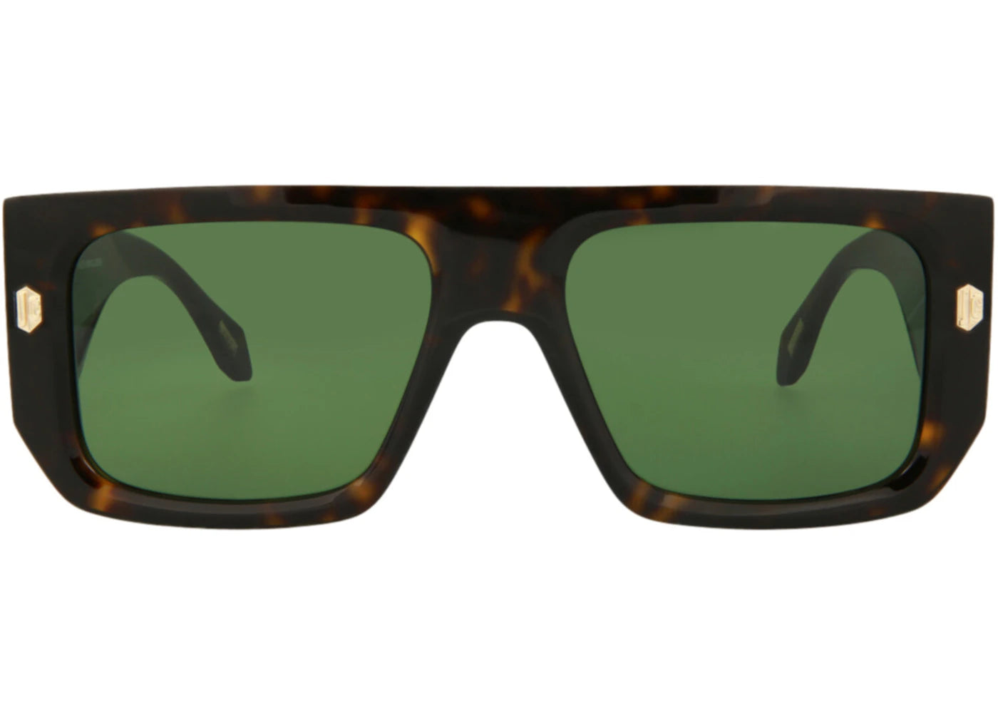 Just Cavalli Navigator-Frame Acetate Sunglasses Dark Havana Dark Havana Green (SJC022K-56-0722)