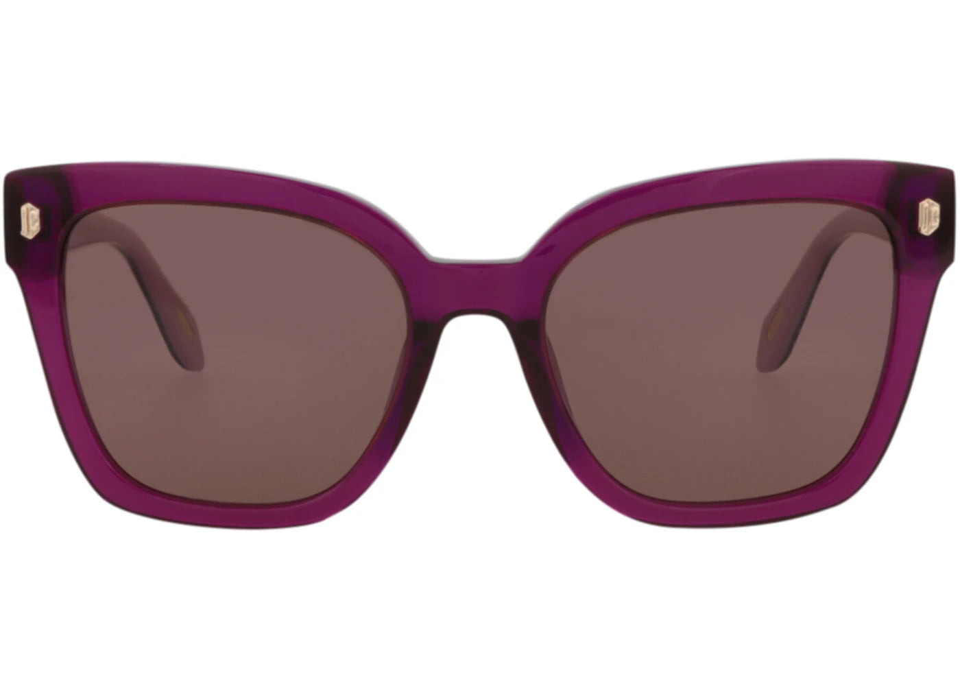 Just Cavalli Square-Frame Acetate Sunglasses Violet Havana Brown (SJC044-54-09FE)