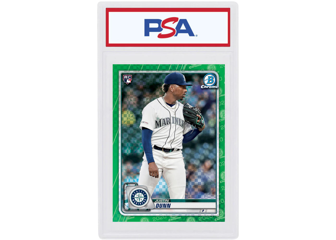 Justin Dunn 2020 Bowman Chrome X Rookie Green X-Fractor /31 #20 (PSA or BGS Graded)
