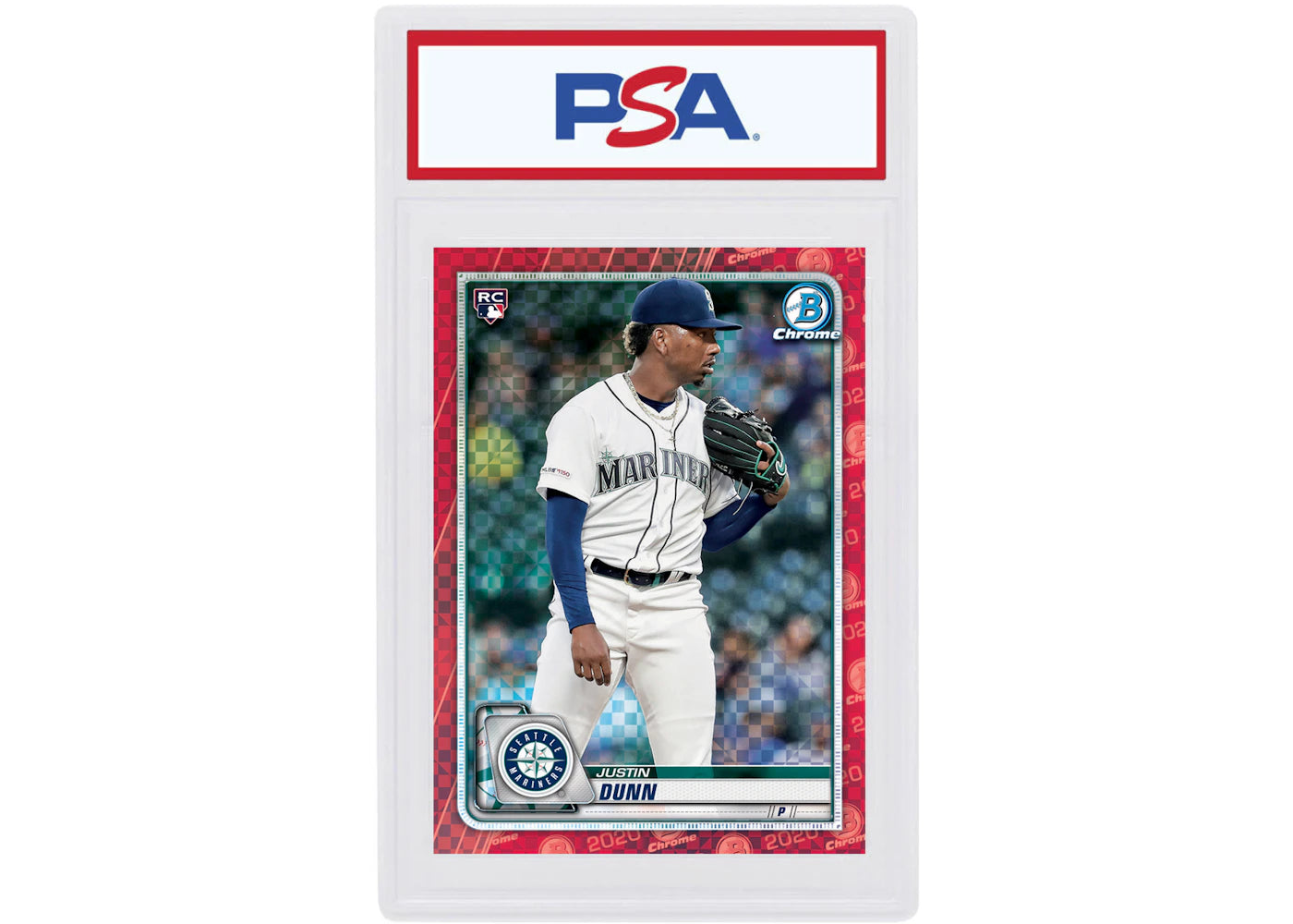 Justin Dunn 2020 Bowman Chrome X Rookie Red X-Fractor 1/1 #20 (PSA or BGS Graded)