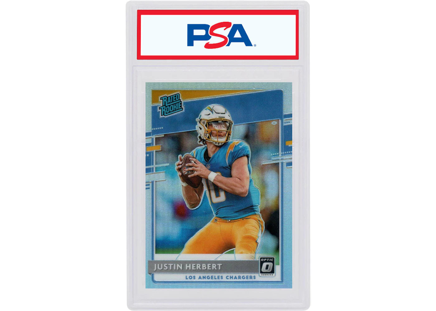 Justin Herbert 2020 Panini Donruss Optic Rookie Holo #153 (PSA or BGS Graded)