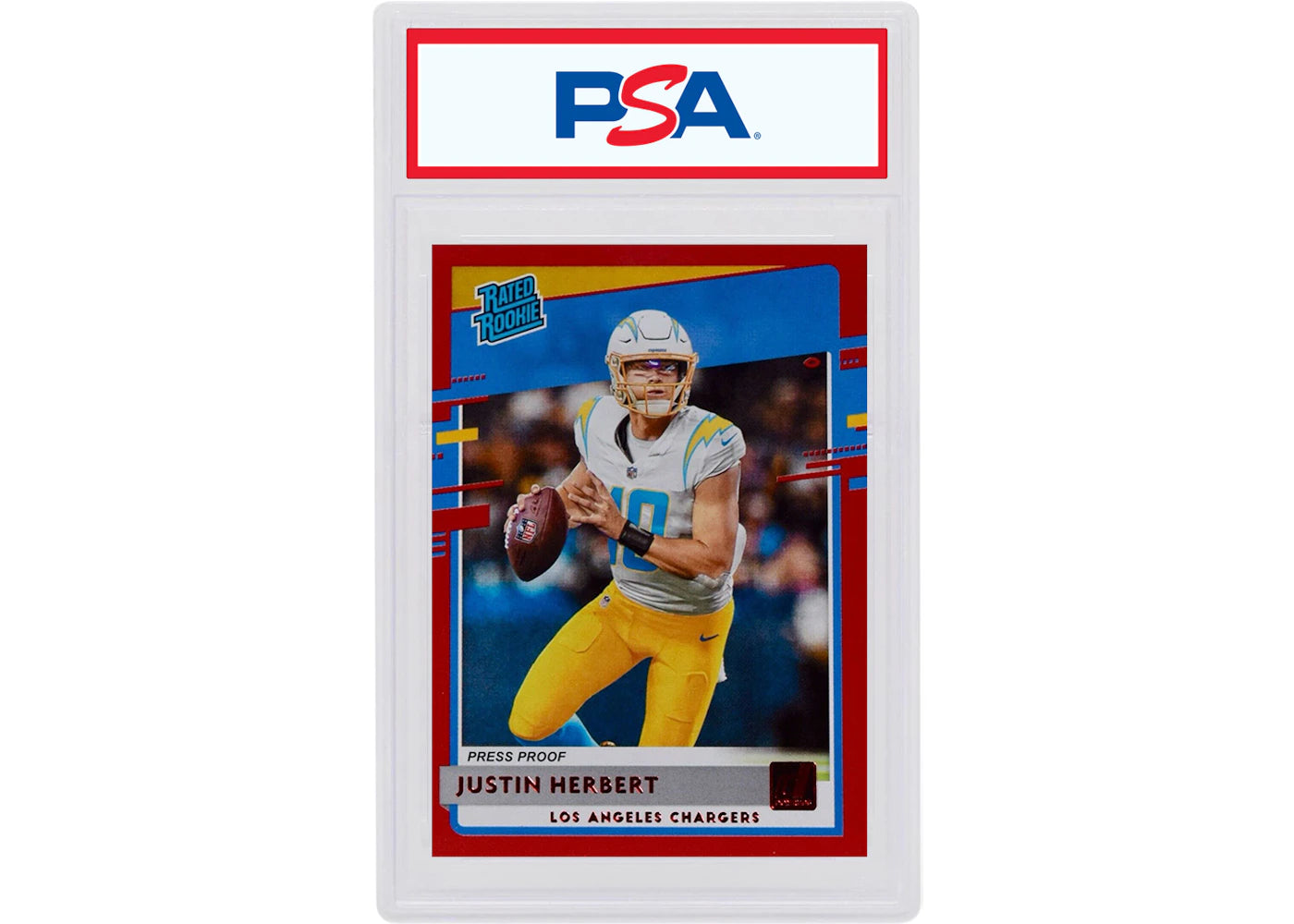 Justin Herbert 2020 Panini Donruss Rookie Red Press Proof #303 (PSA or BGS Graded)