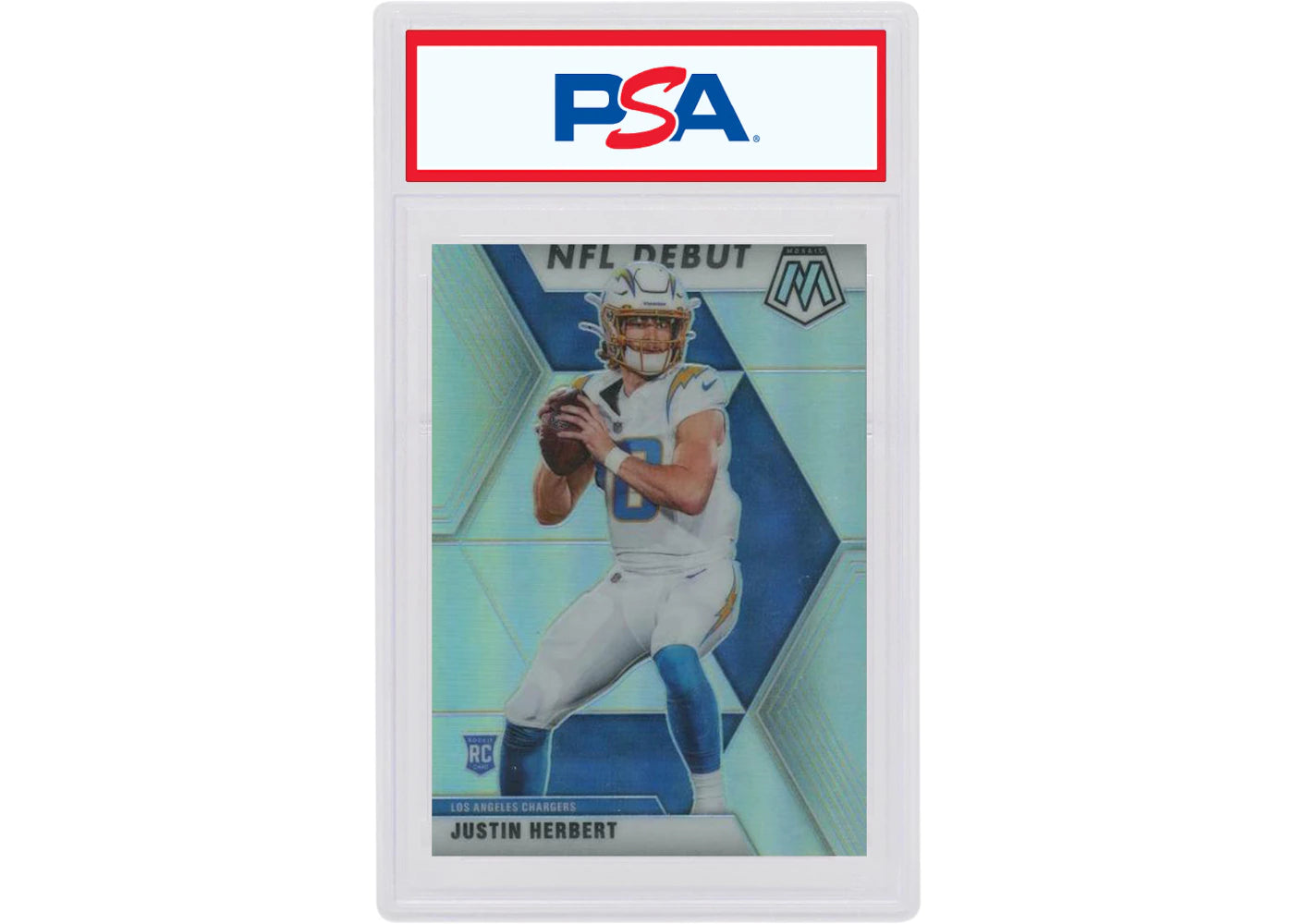 Justin Herbert 2020 Panini Mosaic NFL Debut Rookie Silver #263 (PSA or BGS Graded)