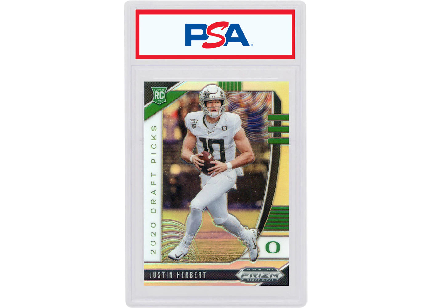 Justin Herbert 2020 Panini Prizm Draft Picks Rookie Silver #102 (PSA or BGS Graded)