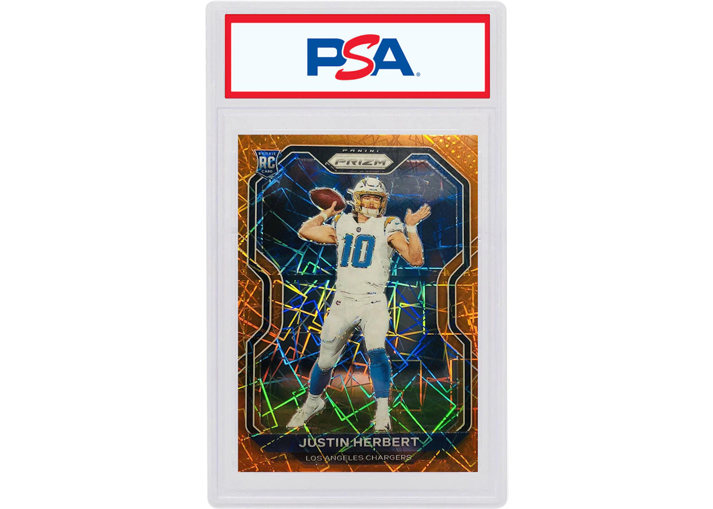 Justin Herbert 2020 Panini Prizm Rookie Lazer #325 (PSA or BGS Graded)