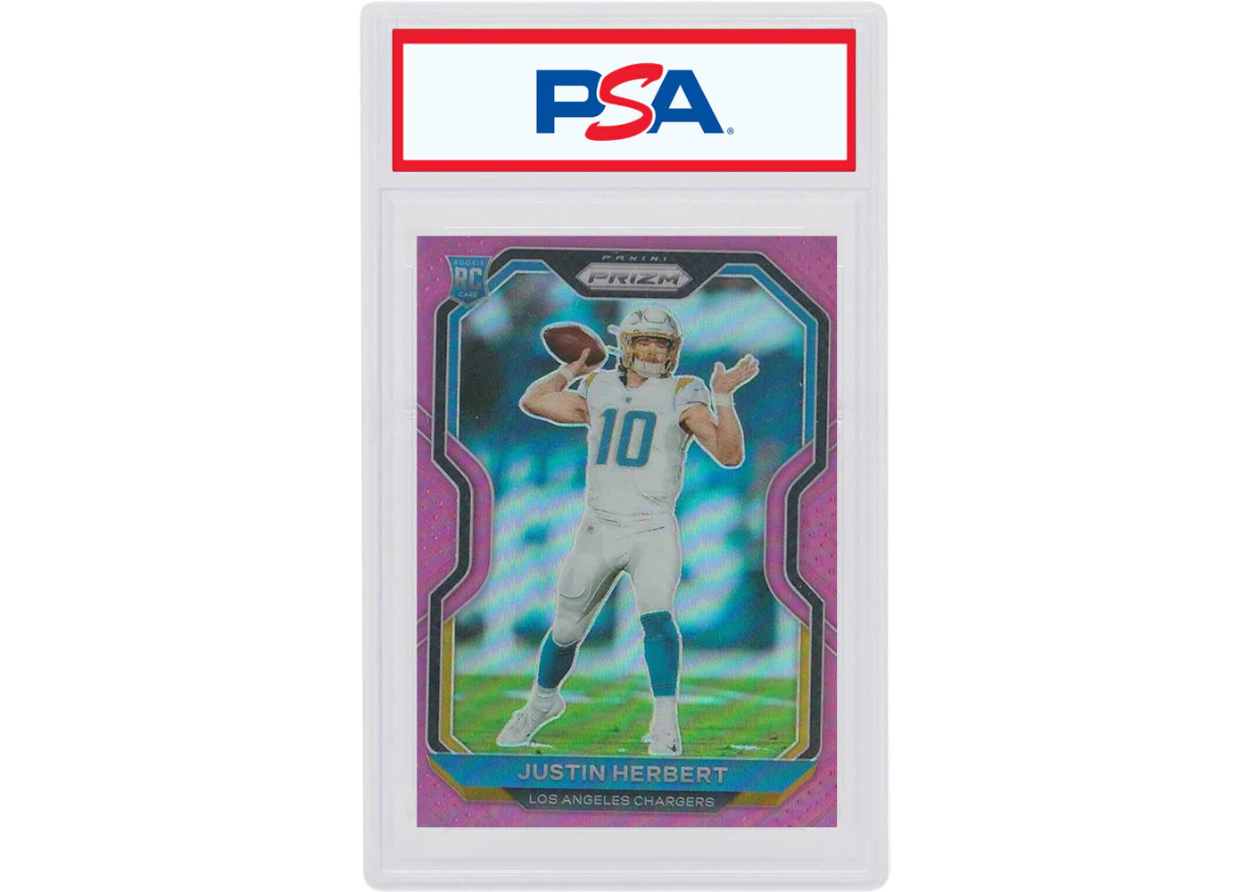 Justin Herbert 2020 Panini Prizm Rookie Pink #325 (PSA or BGS Graded)