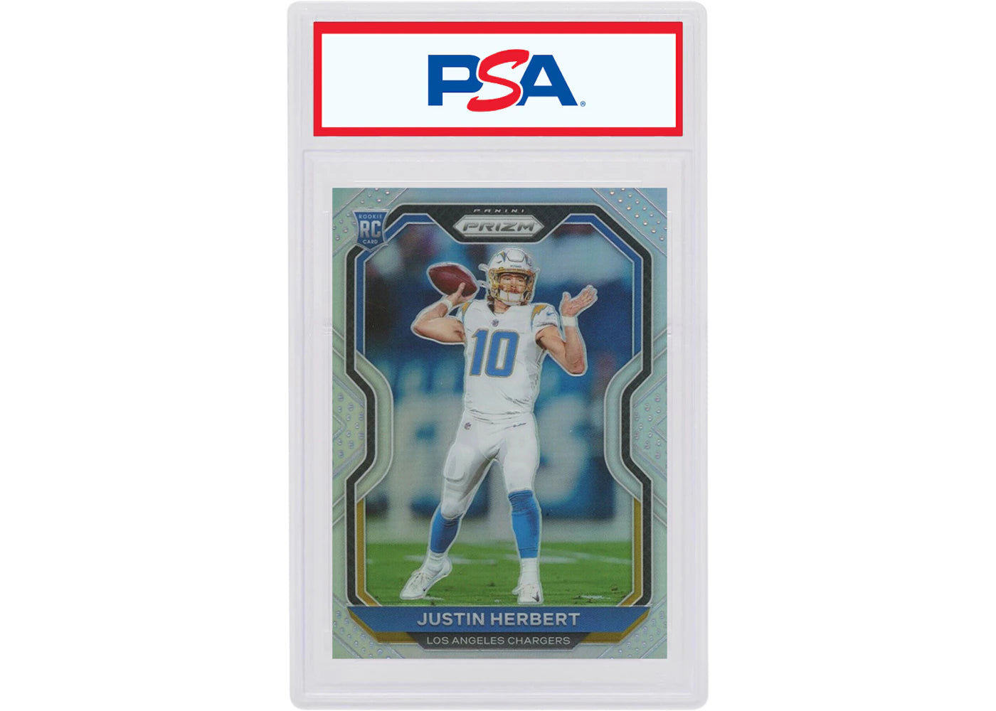 Justin Herbert 2020 Panini Prizm Rookie Silver #325 (PSA or BGS Graded)