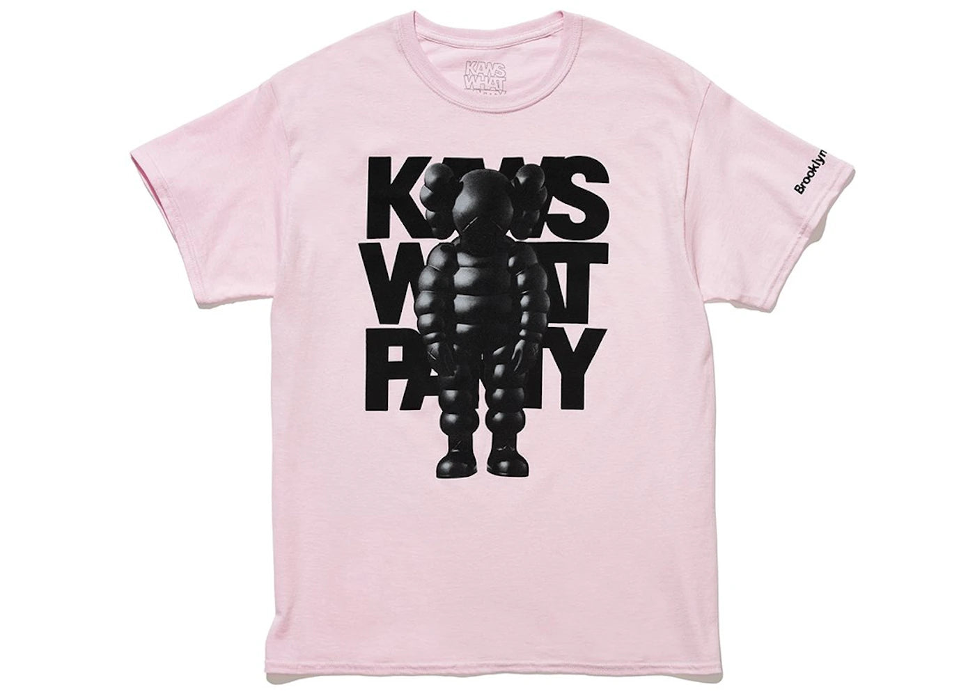 KAWS Brooklyn Museum WHAT PARTY T-shirt Light Pink