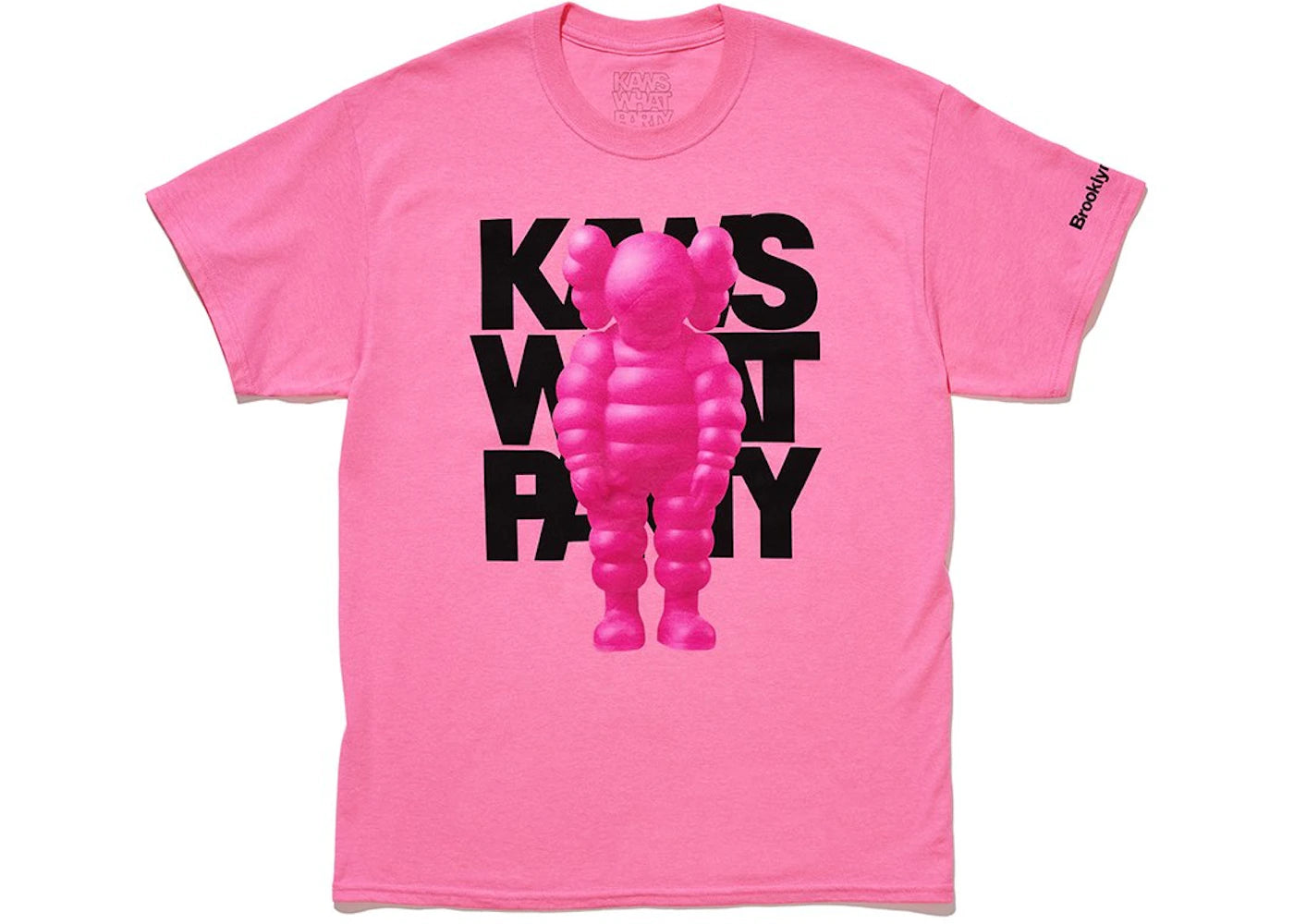 KAWS Brooklyn Museum WHAT PARTY T-shirt Pink