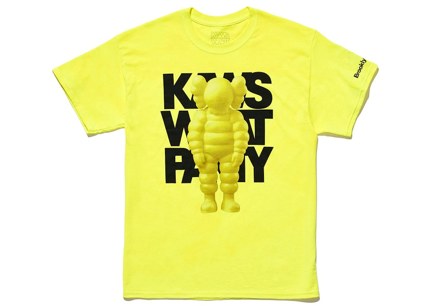 KAWS Brooklyn Museum WHAT PARTY T-shirt Yellow