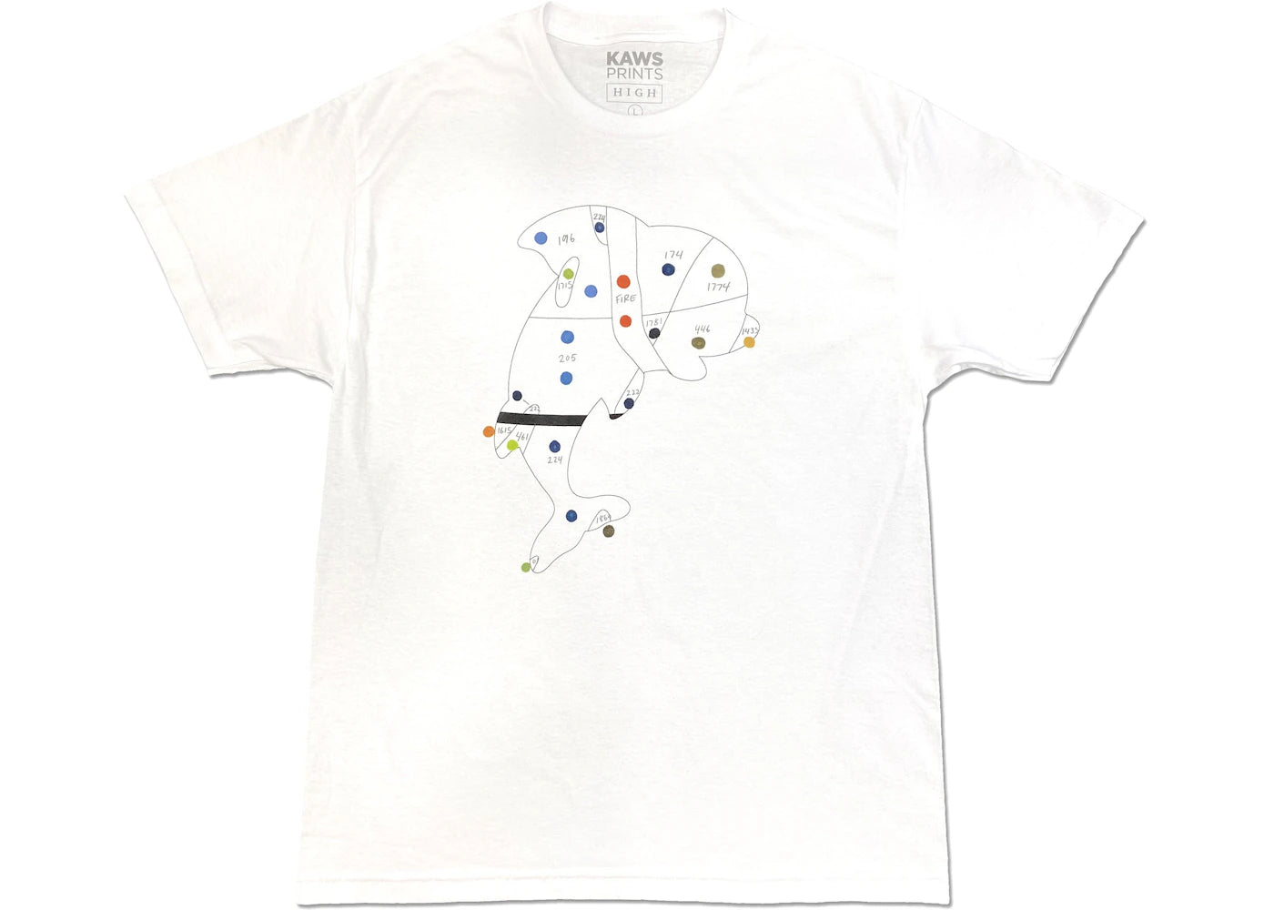 KAWS Collection Piranhas Study T-shirt White