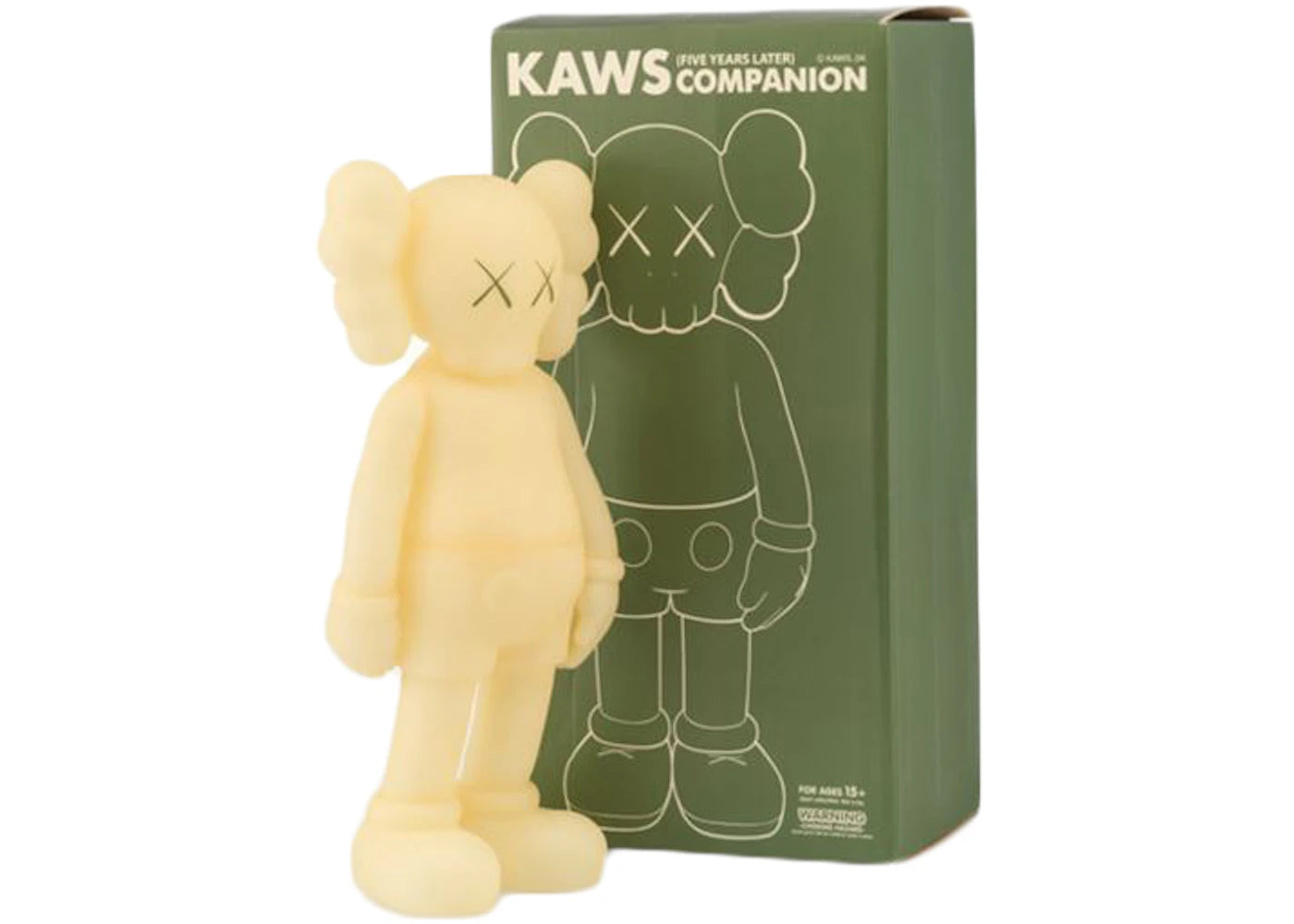 KAWS Five Years Later Companion Vinyl Figure Glow In The Dark (Green Eyes)