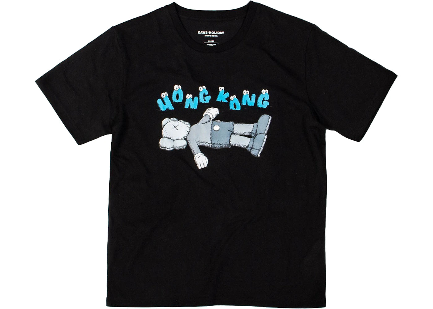KAWS HOLIDAY Hong Kong Tee Black