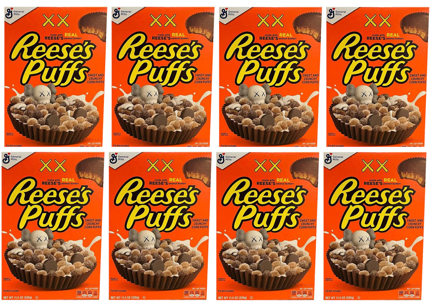KAWS x Reese's Puffs Cereal 8x Lot (Not Fit For Human Consumption)
