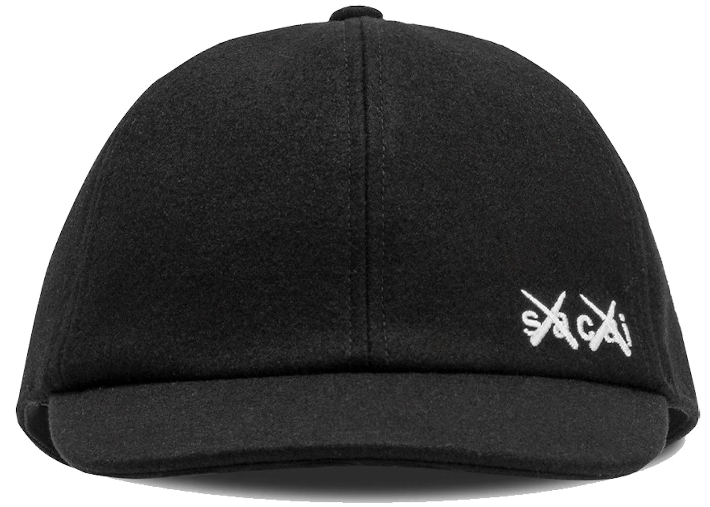 KAWS x Sacai Melton Cap Black