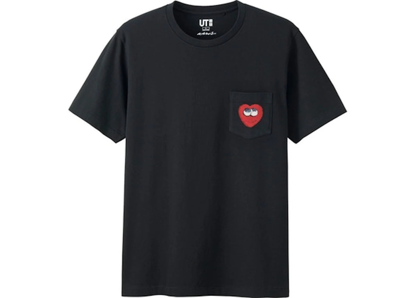 KAWS x Uniqlo Heart Pocket Tee (Asia Sizing) Black