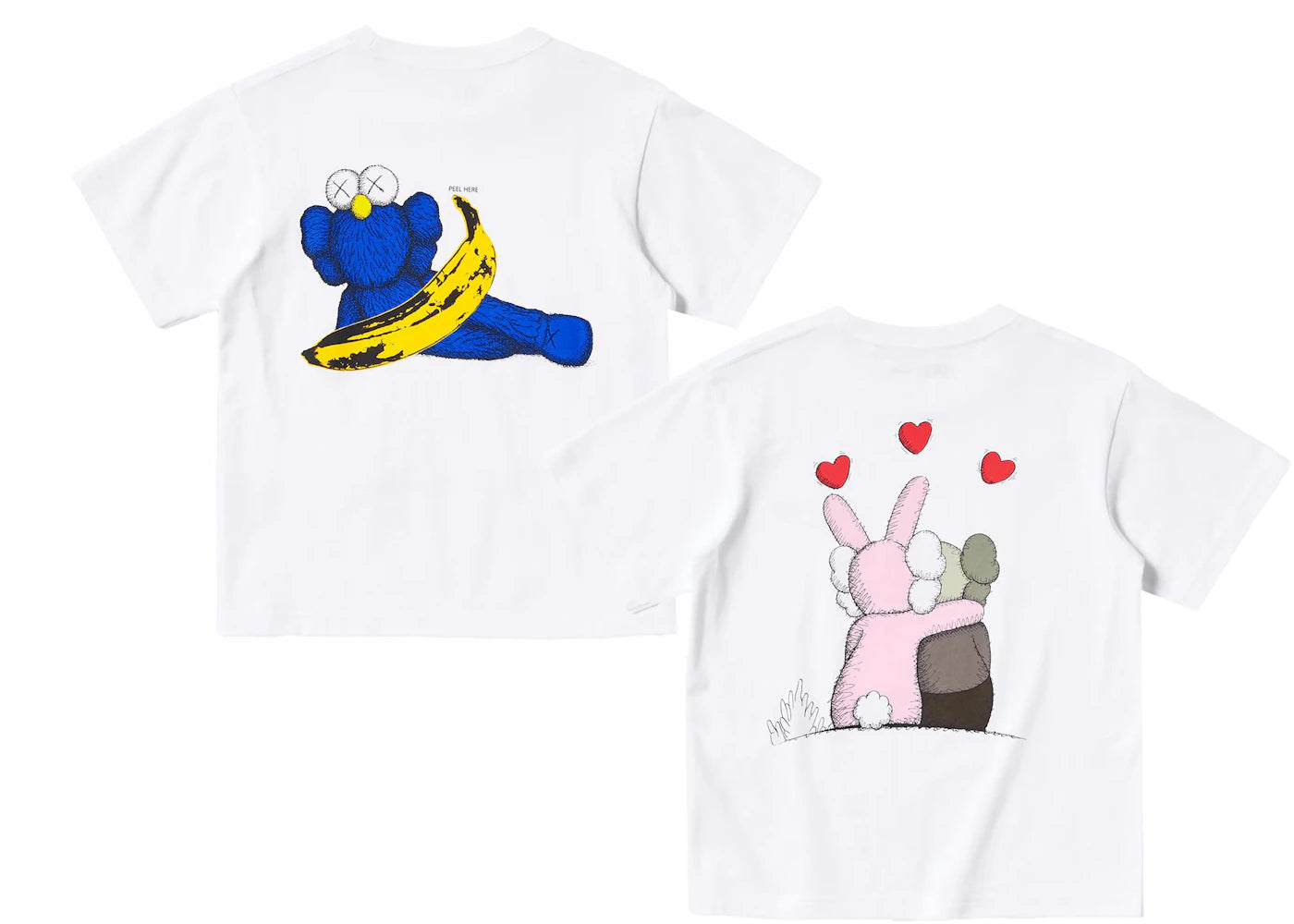 KAWS x Uniqlo Warhol Kids' UT Graphic 471935/476423 T-shirt Set (Asia Sizing) White/White