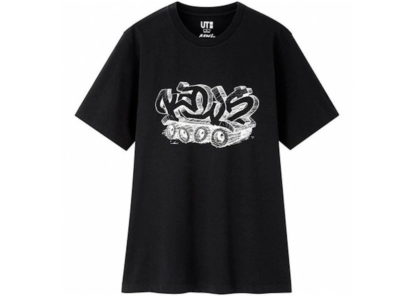KAWS x Uniqlo Wordmark Tee (Japanese Sizing) Black