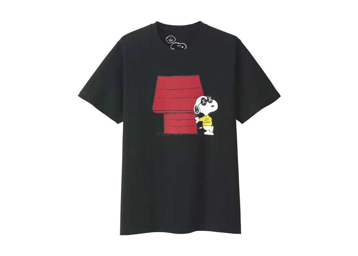 KAWS x Uniqlo x Peanuts Joe Kaws Doghouse Tee Black