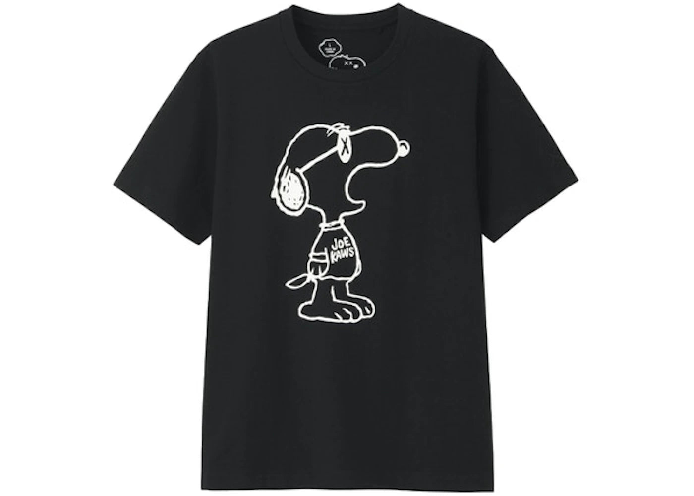 KAWS x Uniqlo x Peanuts Joe Kaws Yawn Outline Tee (Asia Sizing) Black