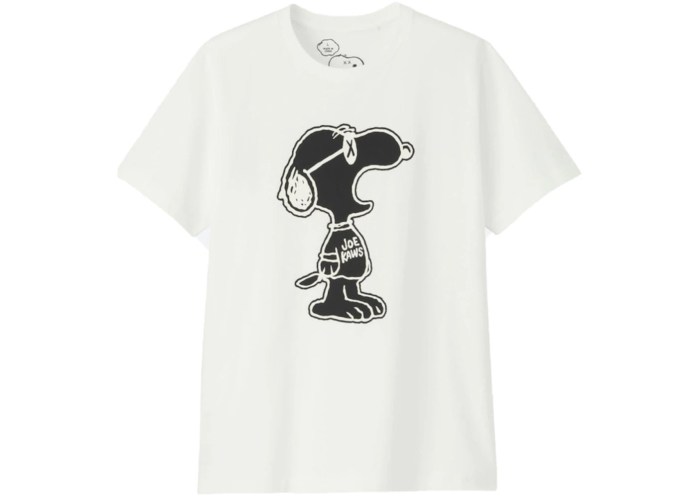 KAWS x Uniqlo x Peanuts Joe Kaws Yawn Outline Tee White