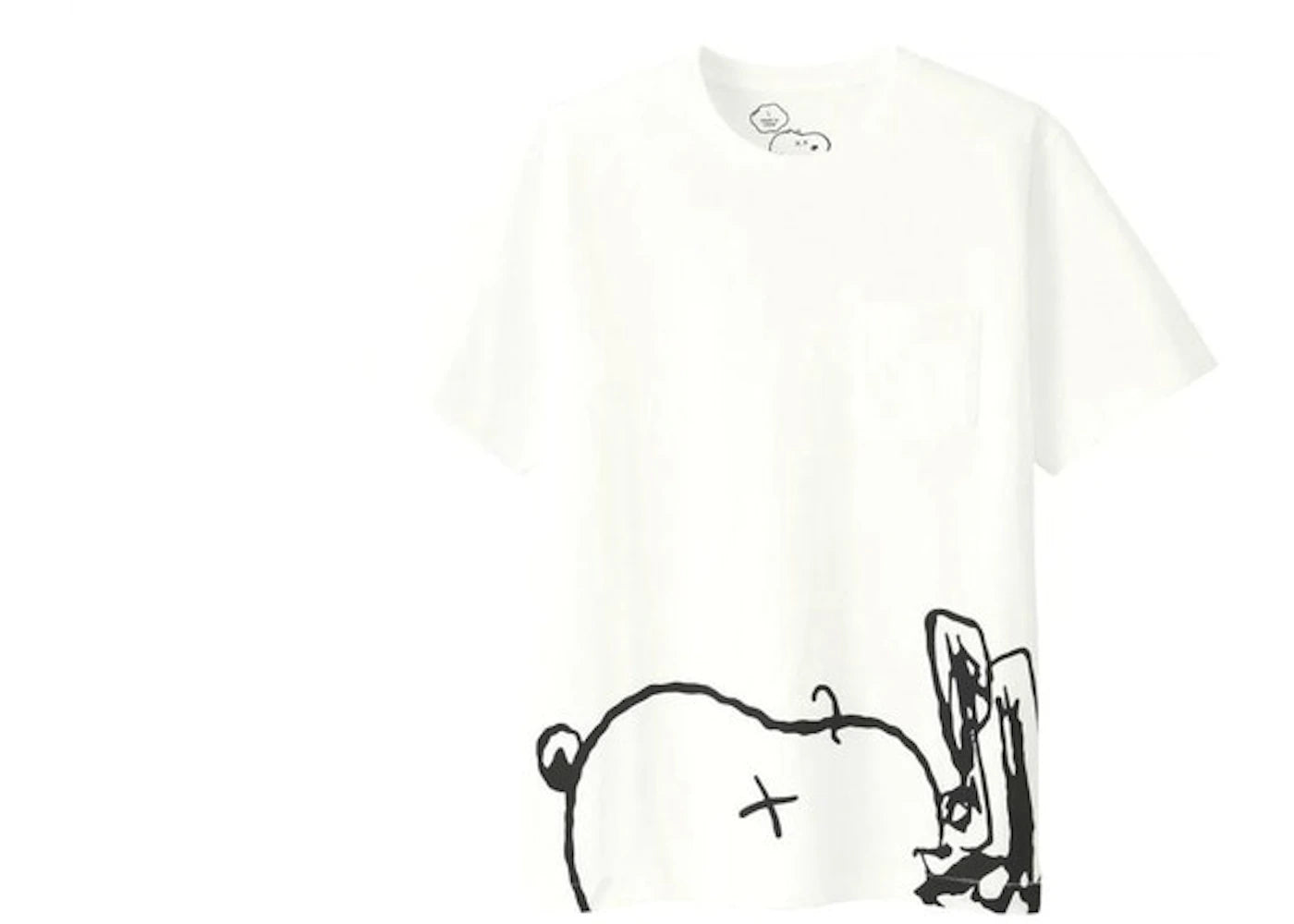 KAWS x Uniqlo x Peanuts Snoopy Face Pocket Tee Tee (Asia Sizing) White