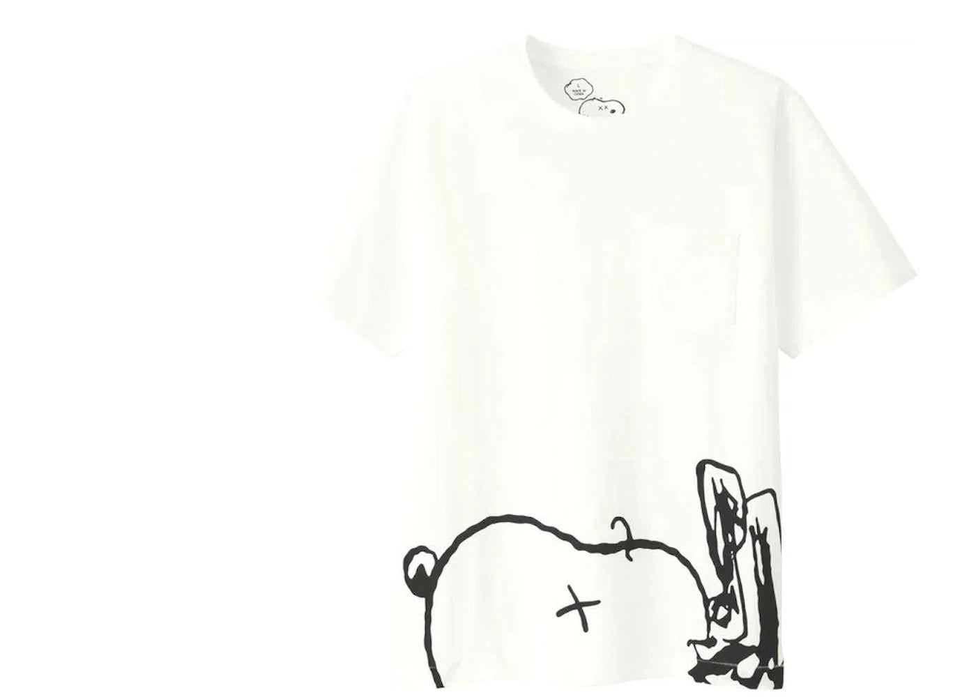 KAWS x Uniqlo x Peanuts Snoopy Face Pocket Tee Tee White