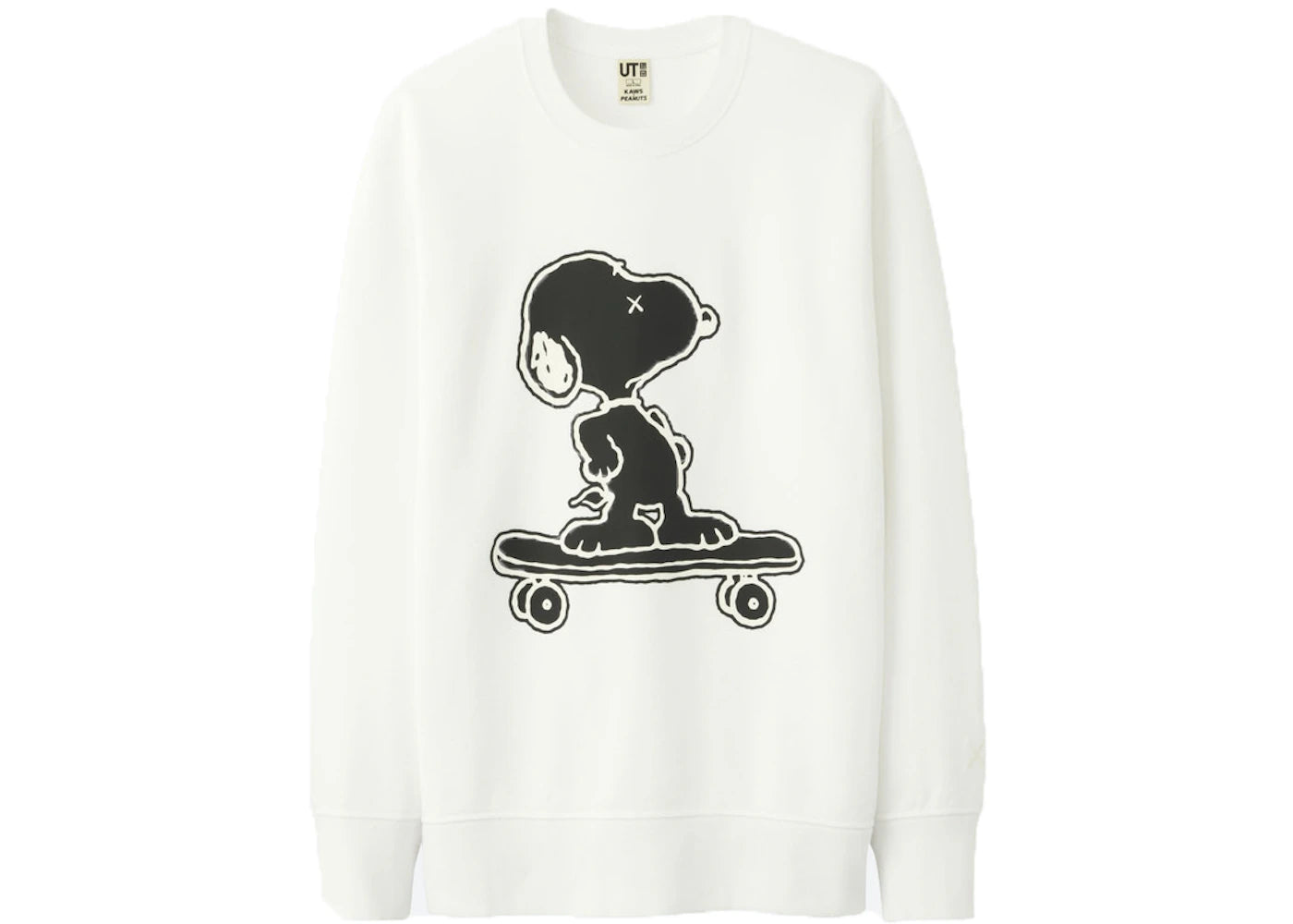 KAWS x Uniqlo x Peanuts Snoopy Skateboarding Sweatshirt White