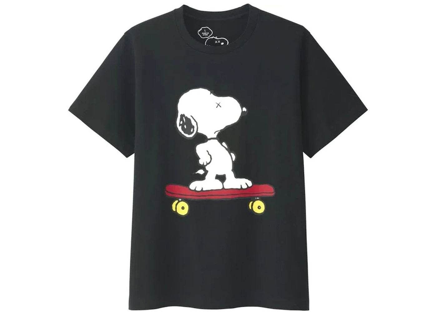 KAWS x Uniqlo x Peanuts Snoopy Skateboarding Tee Black