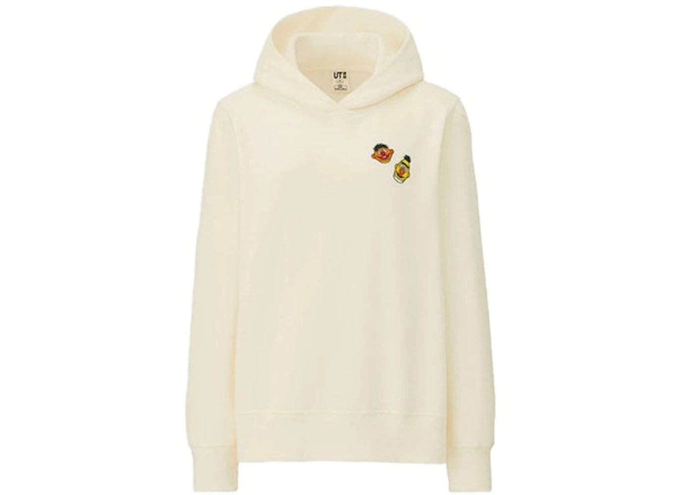 KAWS x Uniqlo x Sesame Street Bert & Ernie Heads Hoodie (Japanese Womens Sizing) Natural