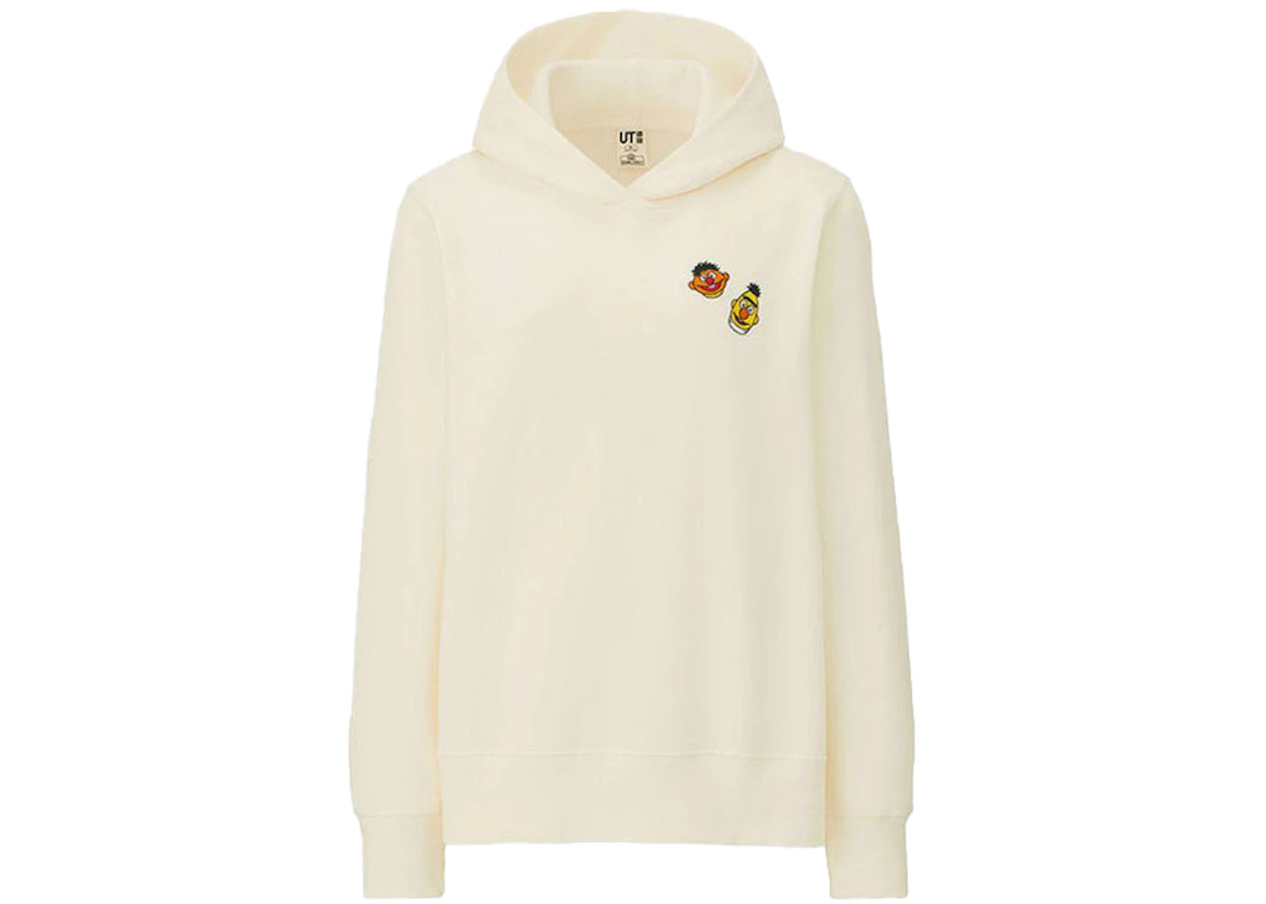 KAWS x Uniqlo x Sesame Street Bert & Ernie Heads Hoodie (US Womens Sizing) Natural