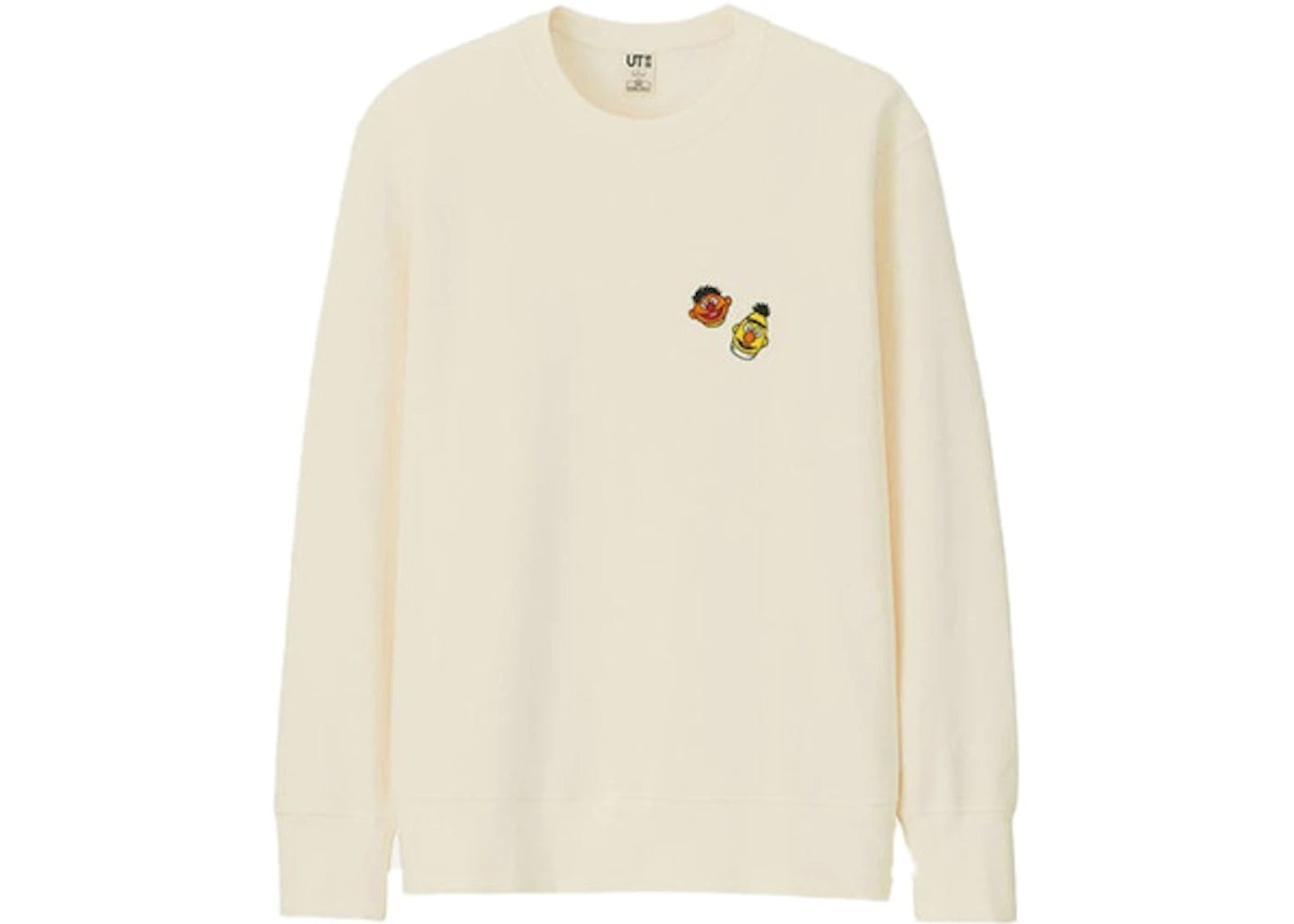 KAWS x Uniqlo x Sesame Street Bert & Ernie Heads Sweatshirt (Asia Sizing) Natural