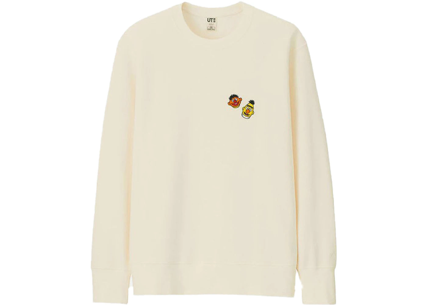 KAWS x Uniqlo x Sesame Street Bert & Ernie Heads Sweatshirt Natural