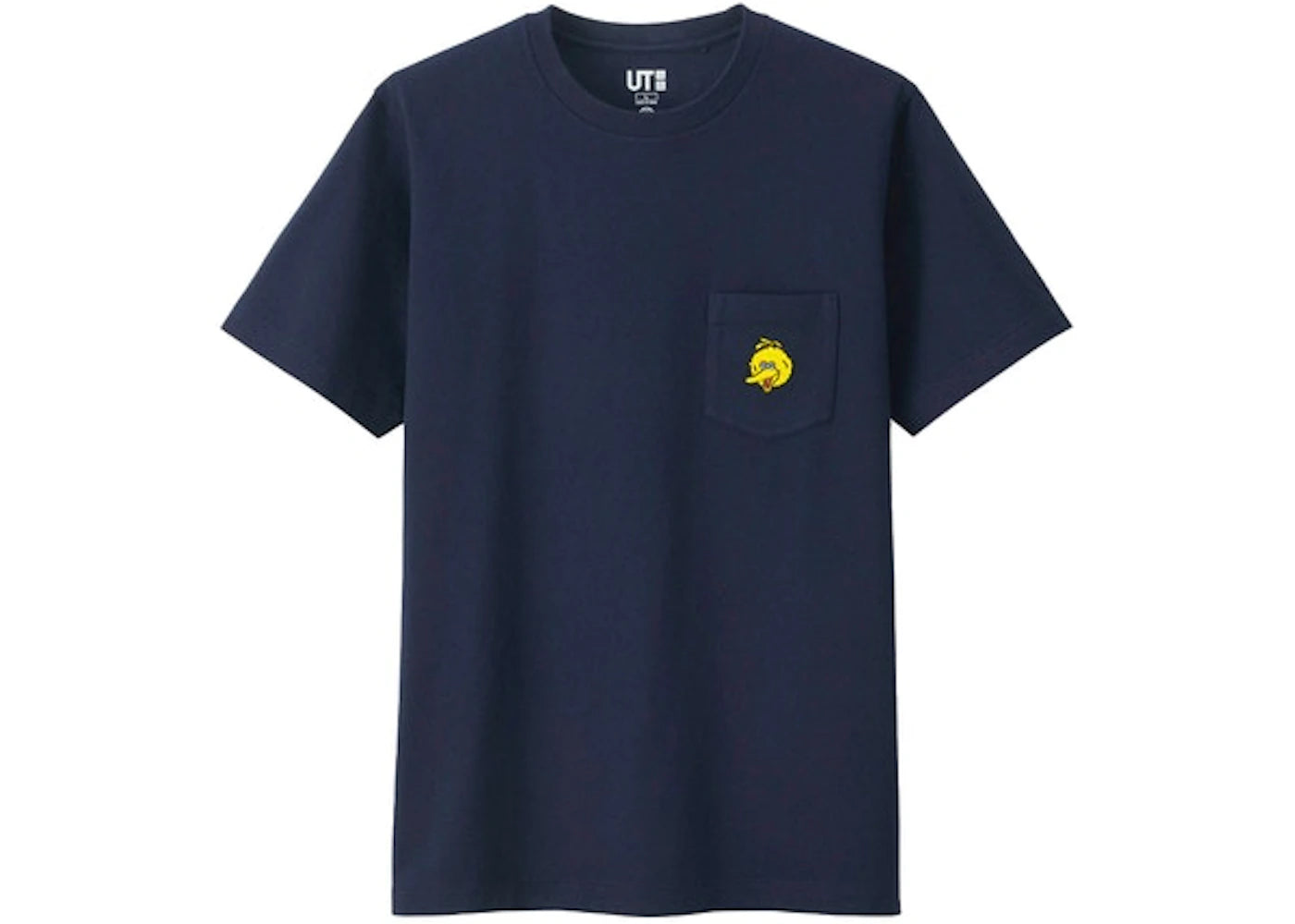KAWS x Uniqlo x Sesame Street Big Bird Pocket Tee (Japanese Sizing) Navy