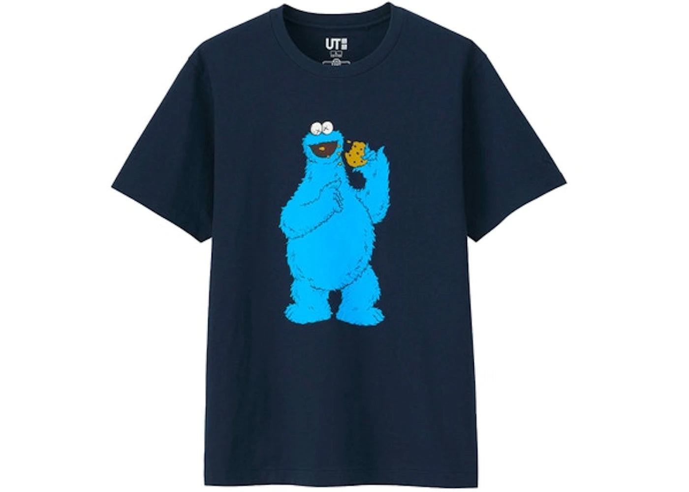 KAWS x Uniqlo x Sesame Street Cookie Monster Tee (Asia Sizing) Navy