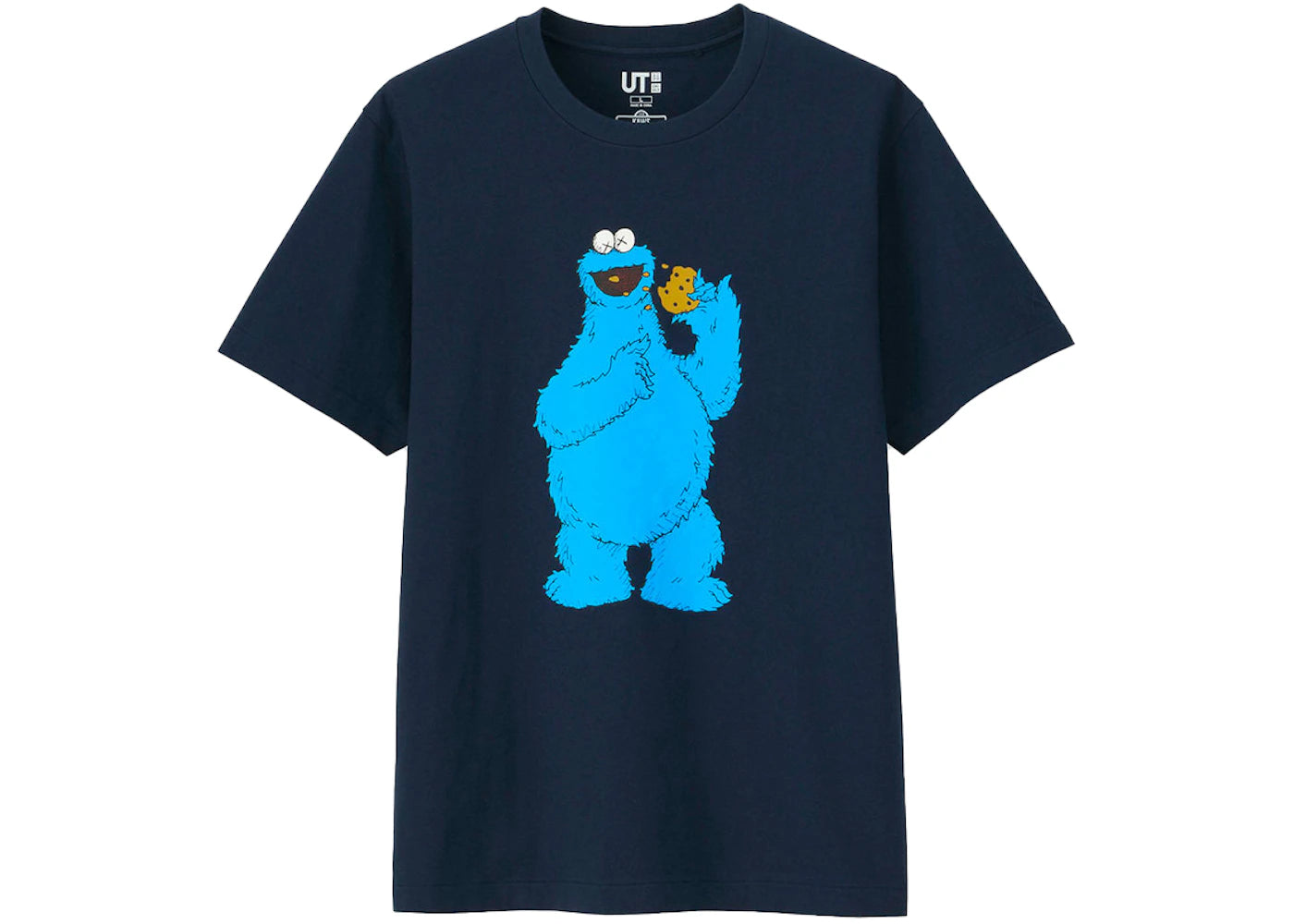 KAWS x Uniqlo x Sesame Street Cookie Monster Tee Navy