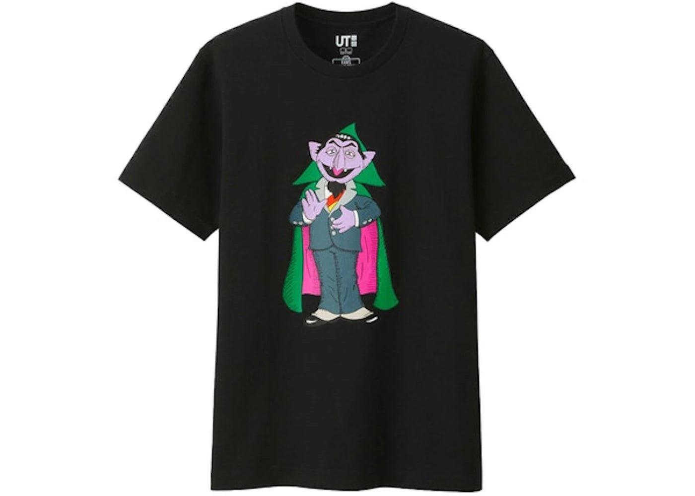KAWS x Uniqlo x Sesame Street Count Von Count Tee (Asia Sizing) Black