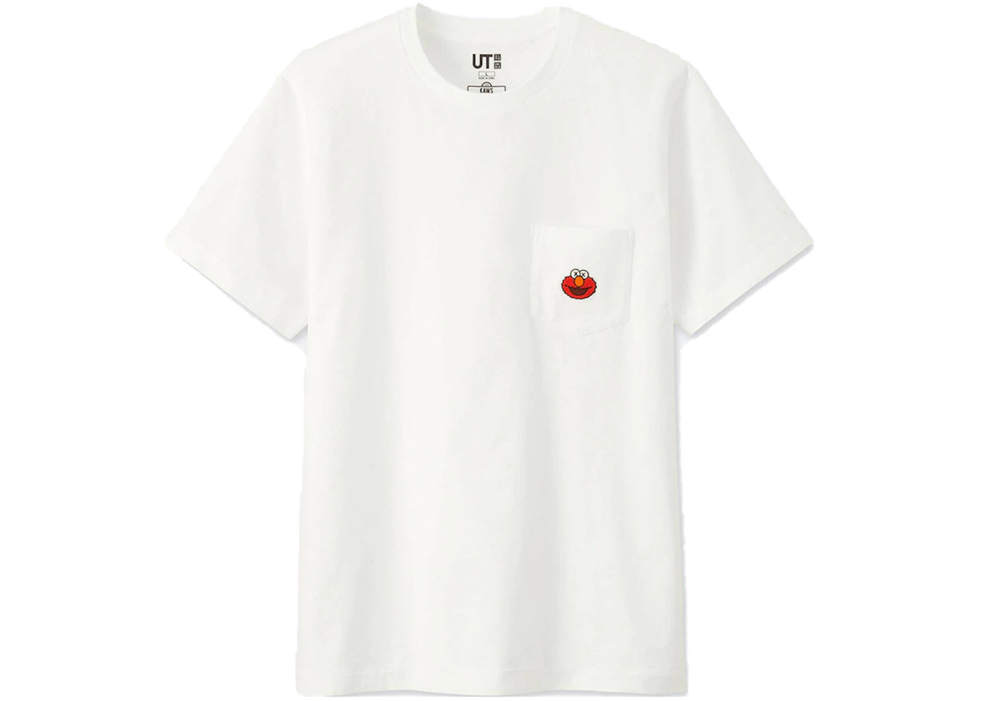 KAWS x Uniqlo x Sesame Street Elmo Pocket Tee White