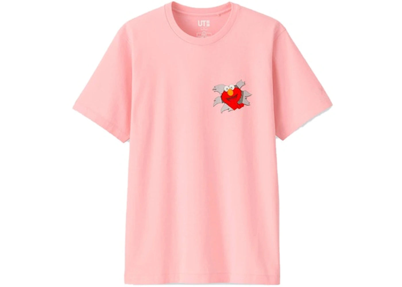 KAWS x Uniqlo x Sesame Street Elmo Tee (Asia Sizing) Pink