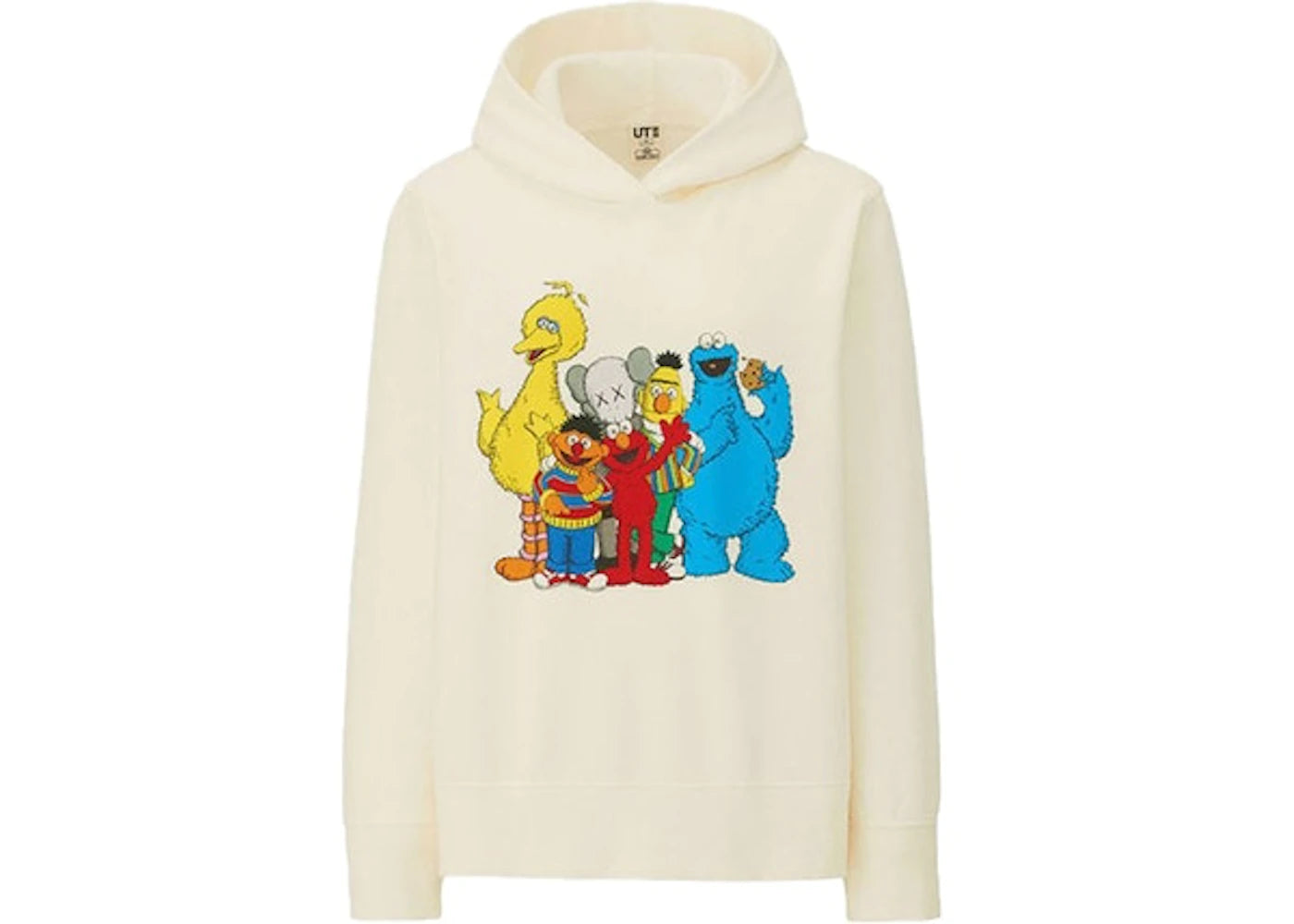 KAWS x Uniqlo x Sesame Street Group #2 Hoodie (Asia Womens Sizing) Natural