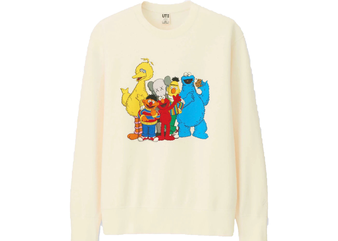 KAWS x Uniqlo x Sesame Street Group #2 Sweatshirt Natural