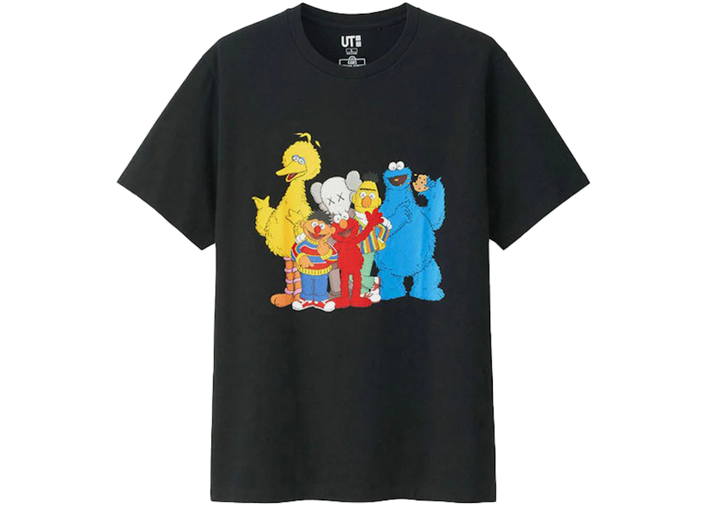 KAWS x Uniqlo x Sesame Street Group #2 Tee Black